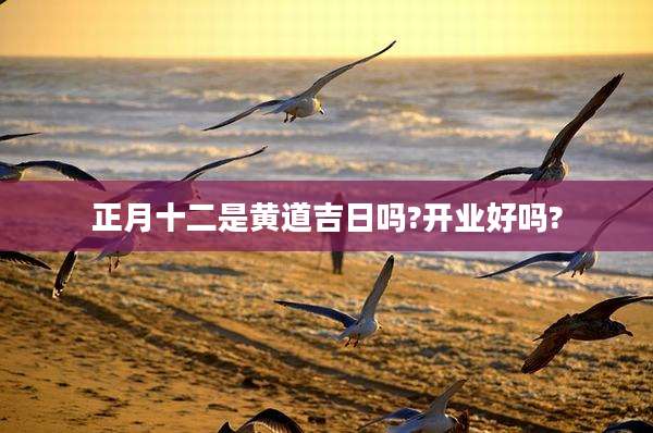正月十二是黄道吉日吗?开业好吗?