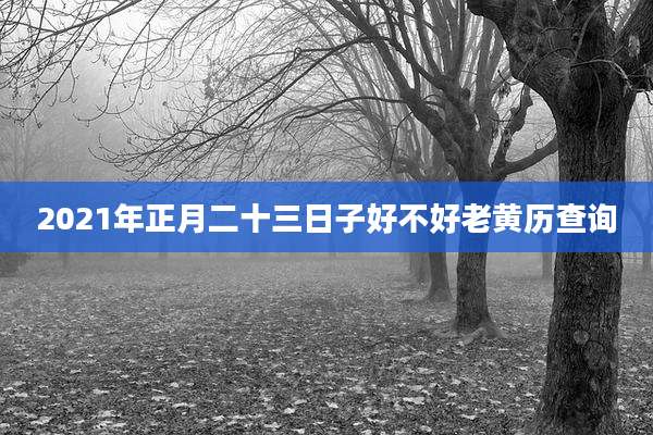 2021年正月二十三日子好不好老黄历查询