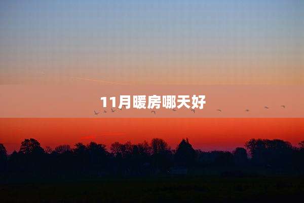 11月暖房哪天好