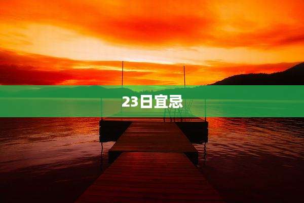 23日宜忌