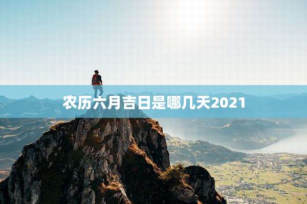 农历六月吉日是哪几天2021
