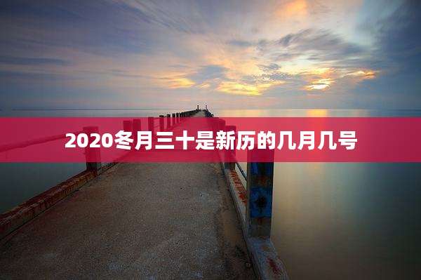 2020冬月三十是新历的几月几号