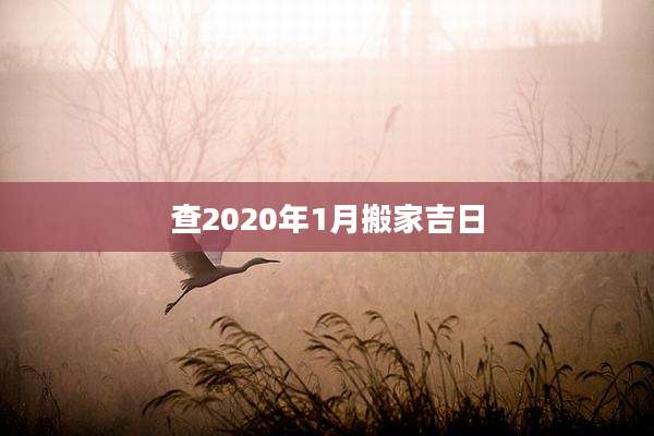 查2020年1月搬家吉日