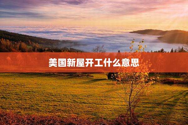 美国新屋开工什么意思