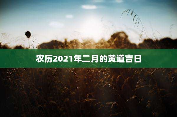 农历2021年二月的黄道吉日