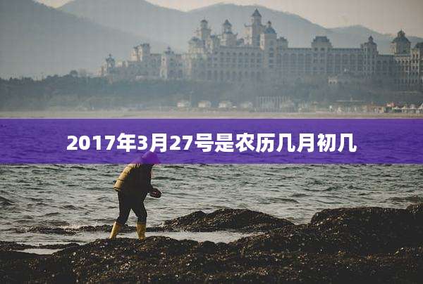 2017年3月27号是农历几月初几
