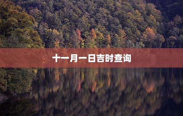 十一月一日吉时查询