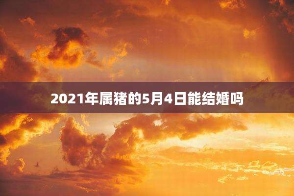 2021年属猪的5月4日能结婚吗