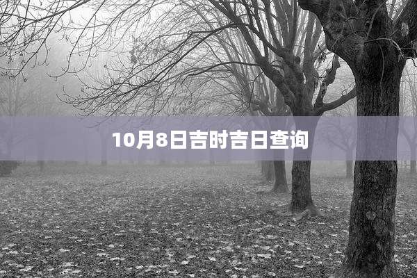 10月8日吉时吉日查询