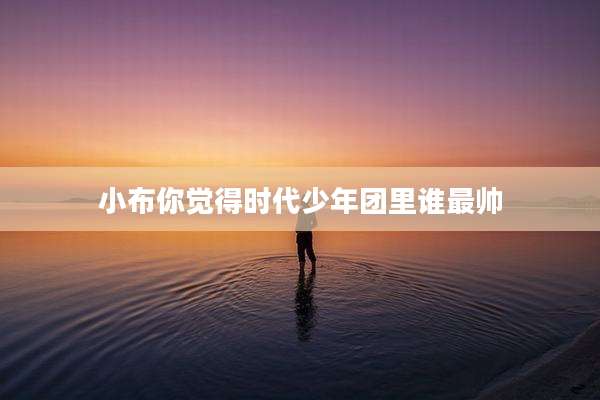 小布你觉得时代少年团里谁最帅