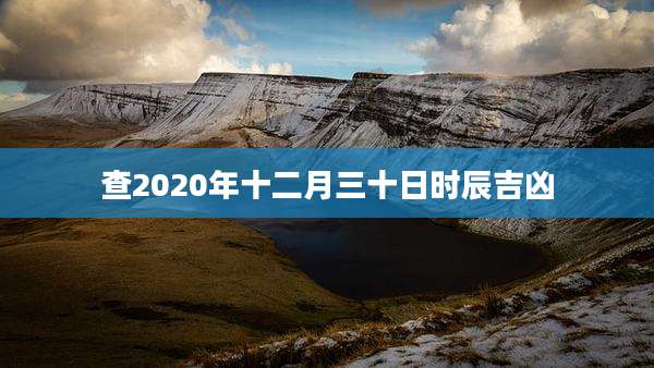 查2020年十二月三十日时辰吉凶