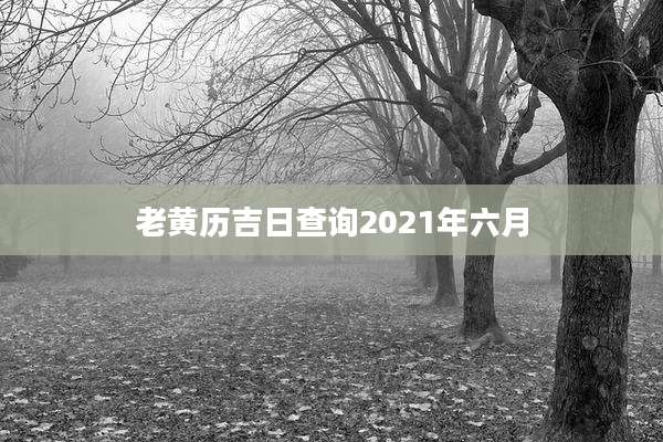 老黄历吉日查询2021年六月