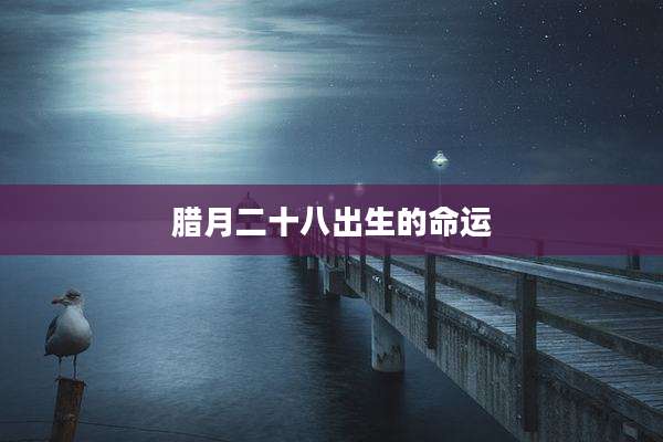 腊月二十八出生的命运