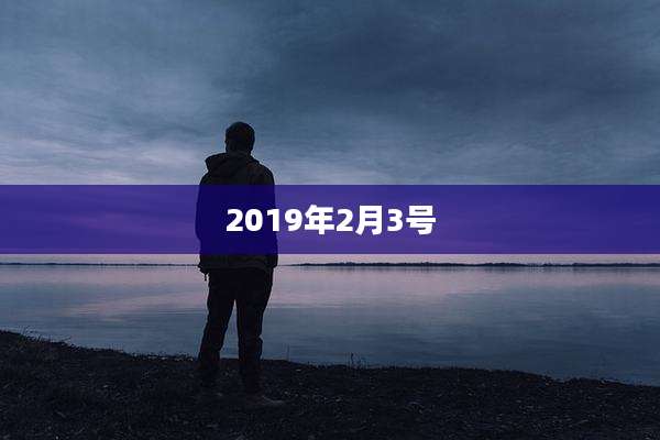 2019年2月3号