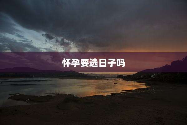 怀孕要选日子吗