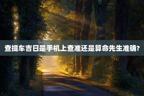 查提车吉日是手机上查准还是算命先生准确?