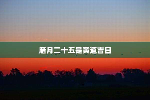 腊月二十五是黄道吉日