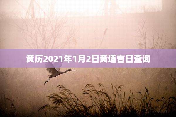 黄历2021年1月2日黄道吉日查询