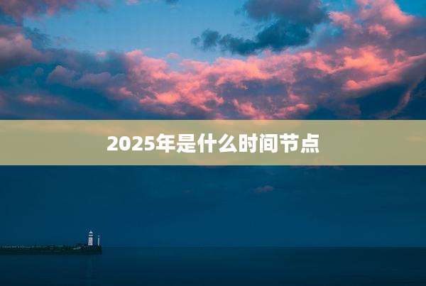 2025年是什么时间节点