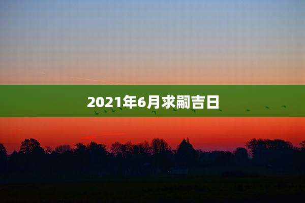 2021年6月求嗣吉日
