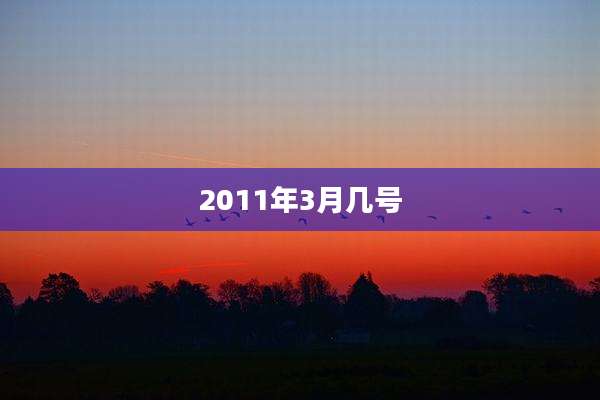 2011年3月几号