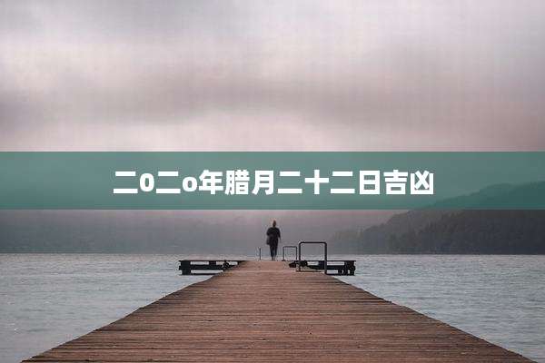 二0二o年腊月二十二日吉凶