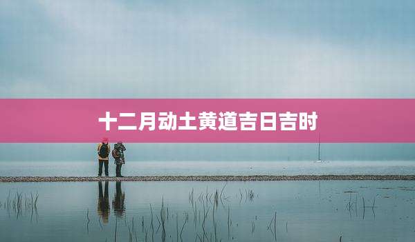 十二月动土黄道吉日吉时