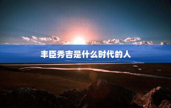 丰臣秀吉是什么时代的人