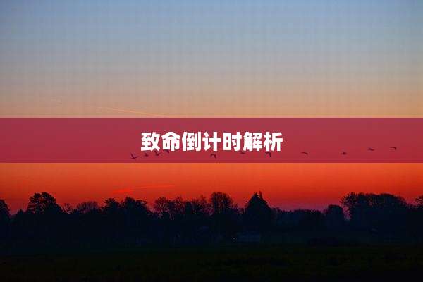 致命倒计时解析