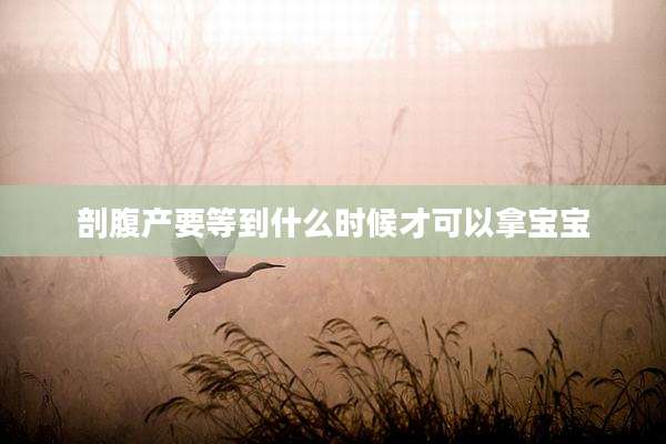 剖腹产要等到什么时候才可以拿宝宝