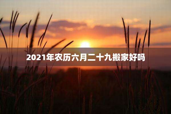 2021年农历六月二十九搬家好吗