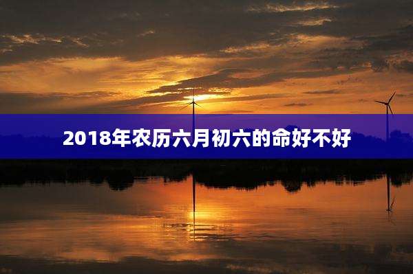 2018年农历六月初六的命好不好