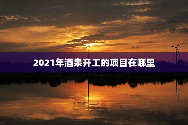2021年酒泉开工的项目在哪里