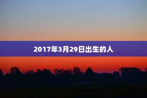 2017年3月29日出生的人