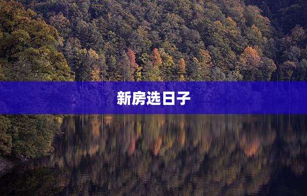 新房选日子