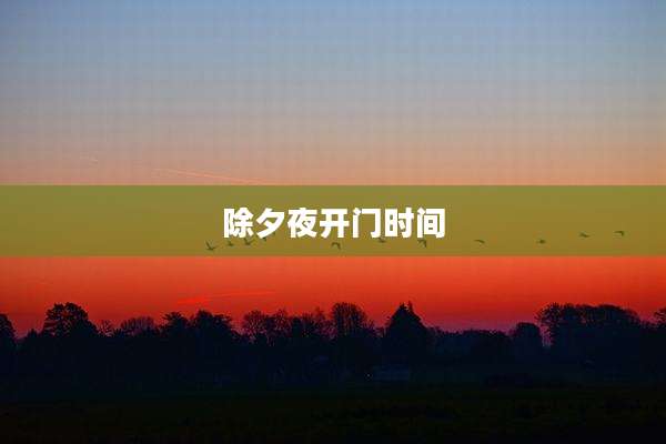 除夕夜开门时间