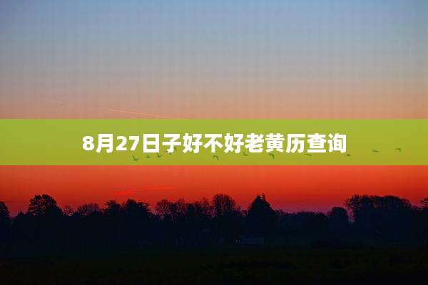 8月27日子好不好老黄历查询
