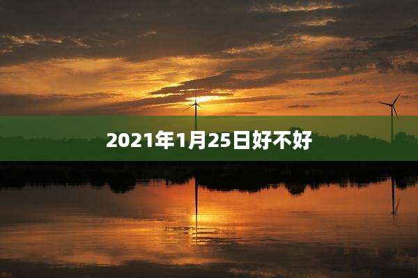 2021年1月25日好不好