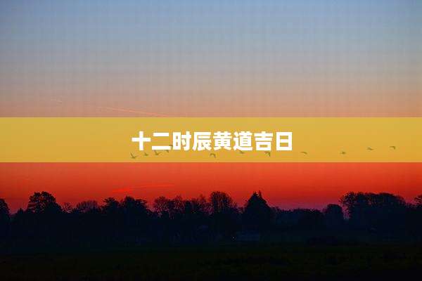十二时辰黄道吉日