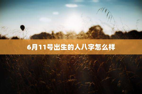 6月11号出生的人八字怎么样