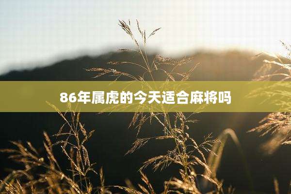 86年属虎的今天适合麻将吗