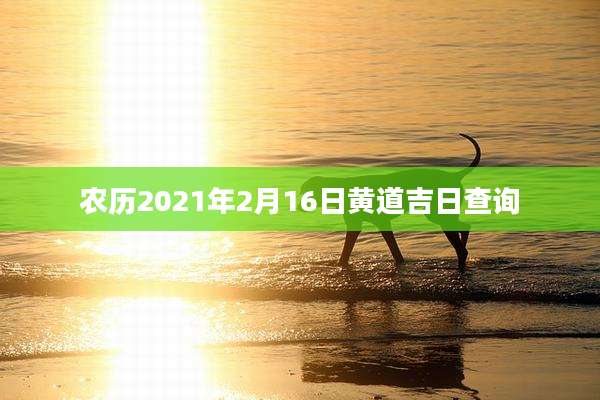 农历2021年2月16日黄道吉日查询