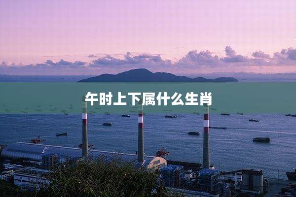 午时上下属什么生肖