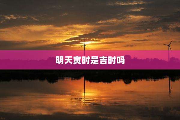 明天寅时是吉时吗