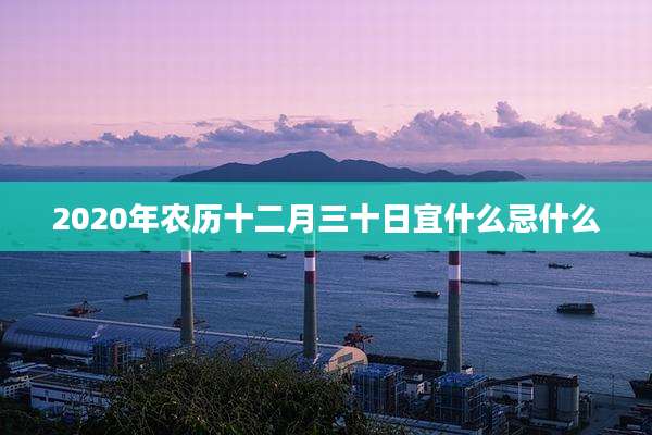 2020年农历十二月三十日宜什么忌什么