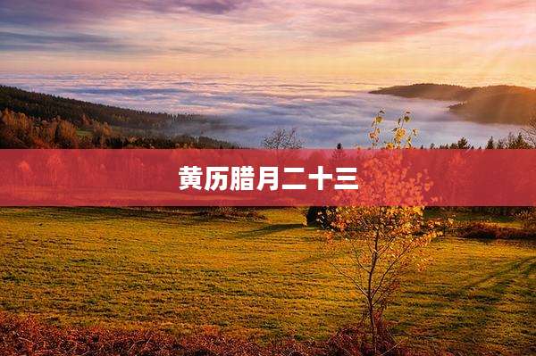 黄历腊月二十三