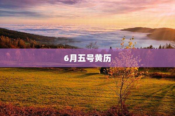 6月五号黄历