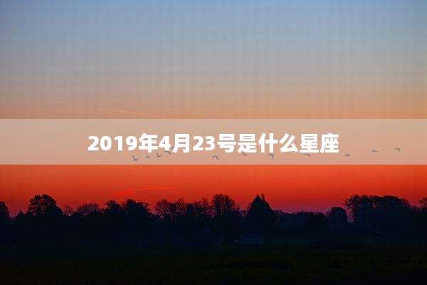 2019年4月23号是什么星座