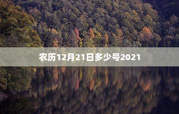 农历12月21日多少号2021