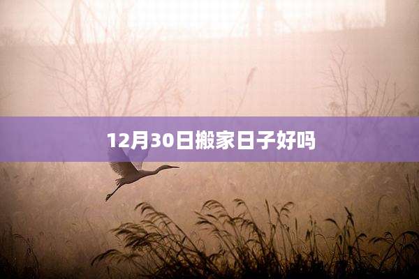 12月30日搬家日子好吗